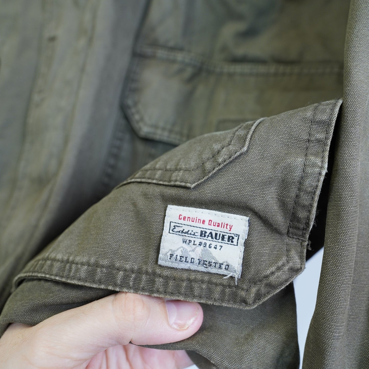(XXL) Vintage Eddie Bauer Military Field Jacket Barn Chore Coat Men's XXL Green
