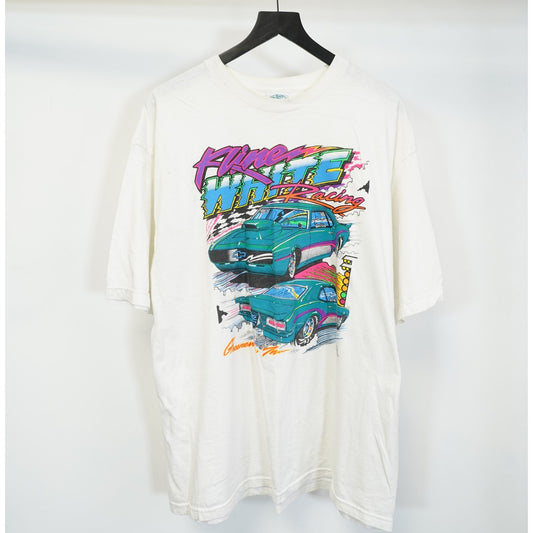 (XL) Vintage Kline White Drag Racing Muscle Car T-Shirt Men's XL Bass Pro Shop White