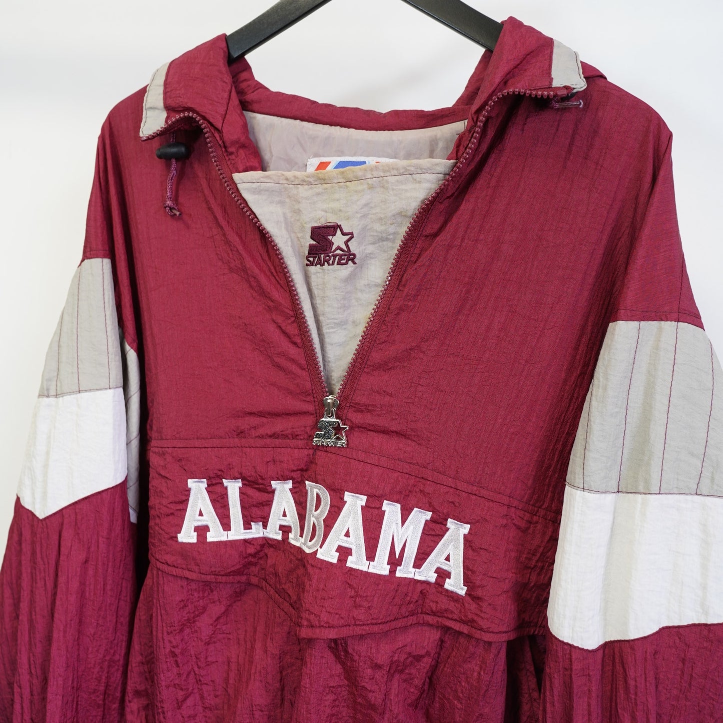 (XL) Vintage Alabama Crimson Tide Starter Embroidered Windbreaker Men's XL Red 90s