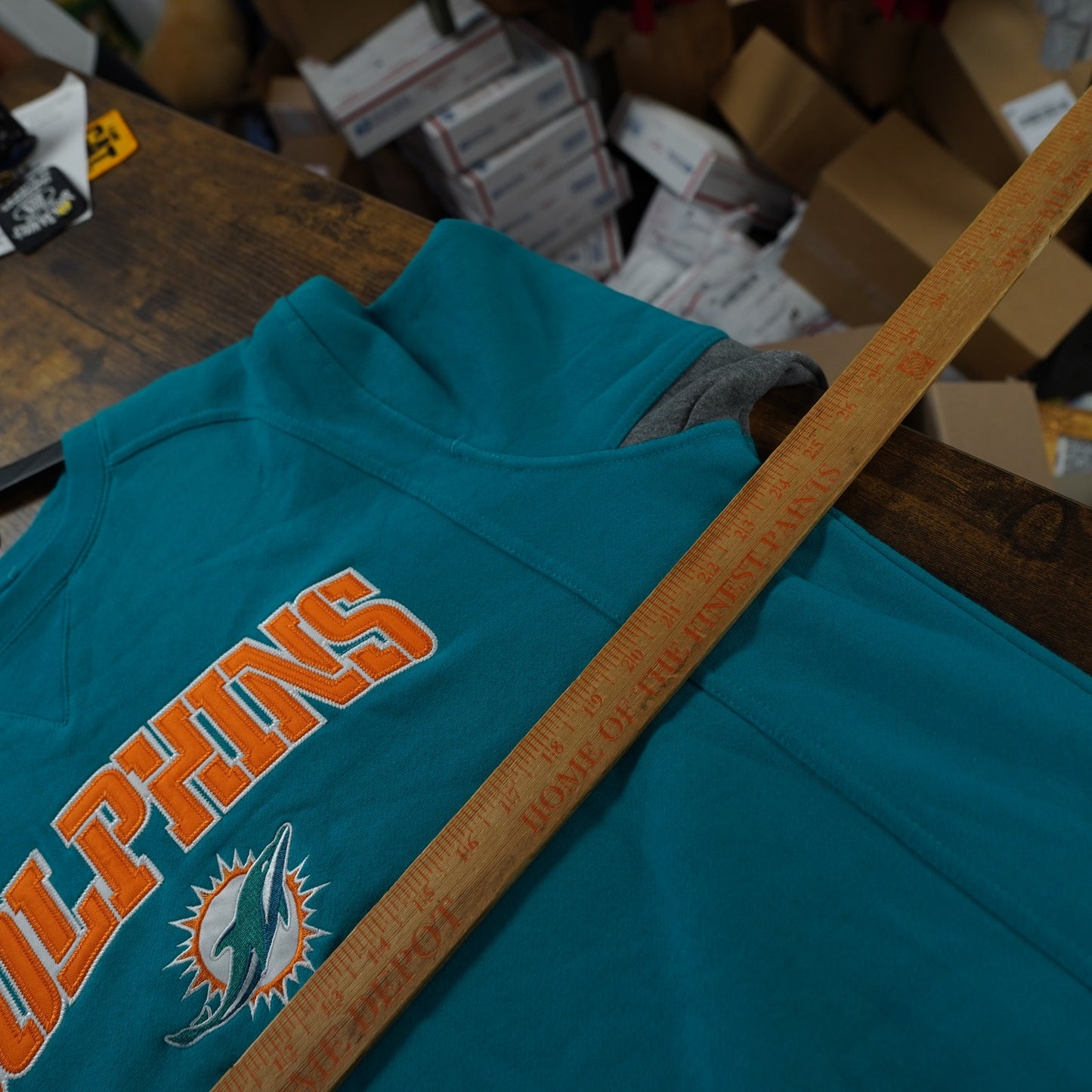 (XL) Miami Dolphins Brand New Stitched NFL Pro Line Crewneck Sweatshirt Aqua