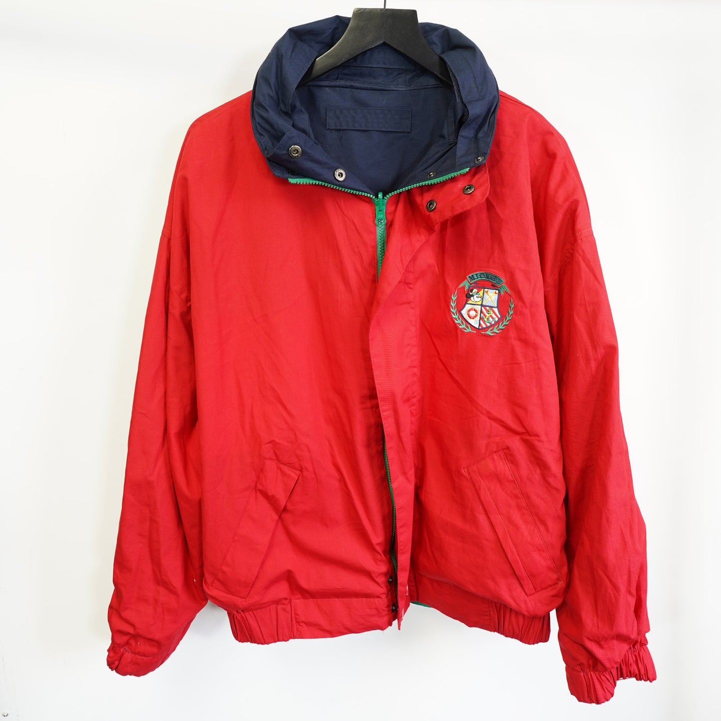(L) Vintage Mickey Mouse 90s Reversible Colorblock Windbreaker Men's L Disney 90s