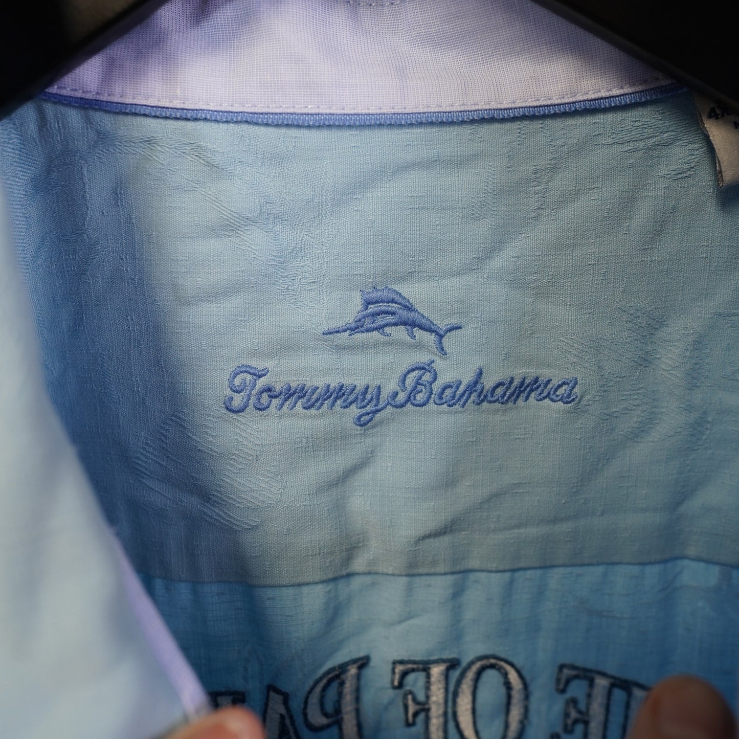 Vintage (4XL) Tommy Bahama Embroidered Silk Hawaiian Golf Button Up Shirt Men's 4XL