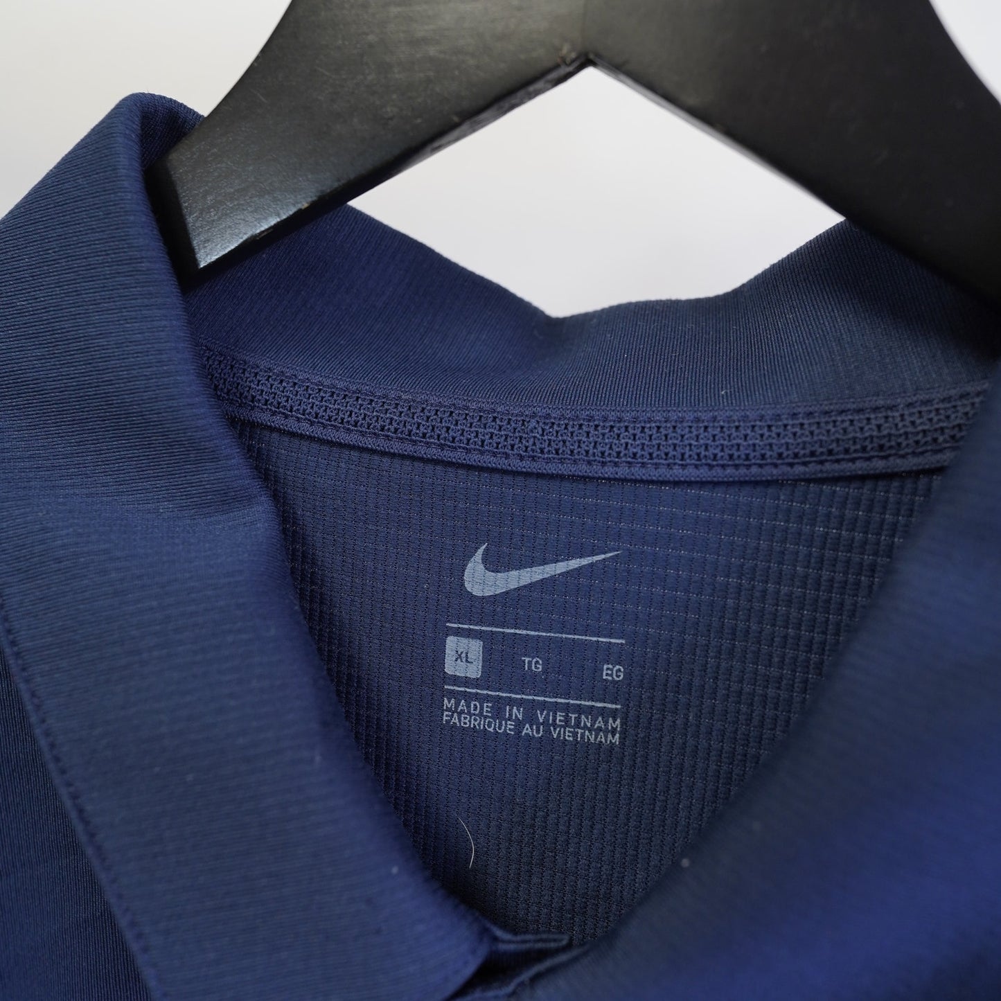 (XL) Notre Dame Lacrosse Stitched Nike Dri-Fit Performance Polo Shirt Men's XL Blue