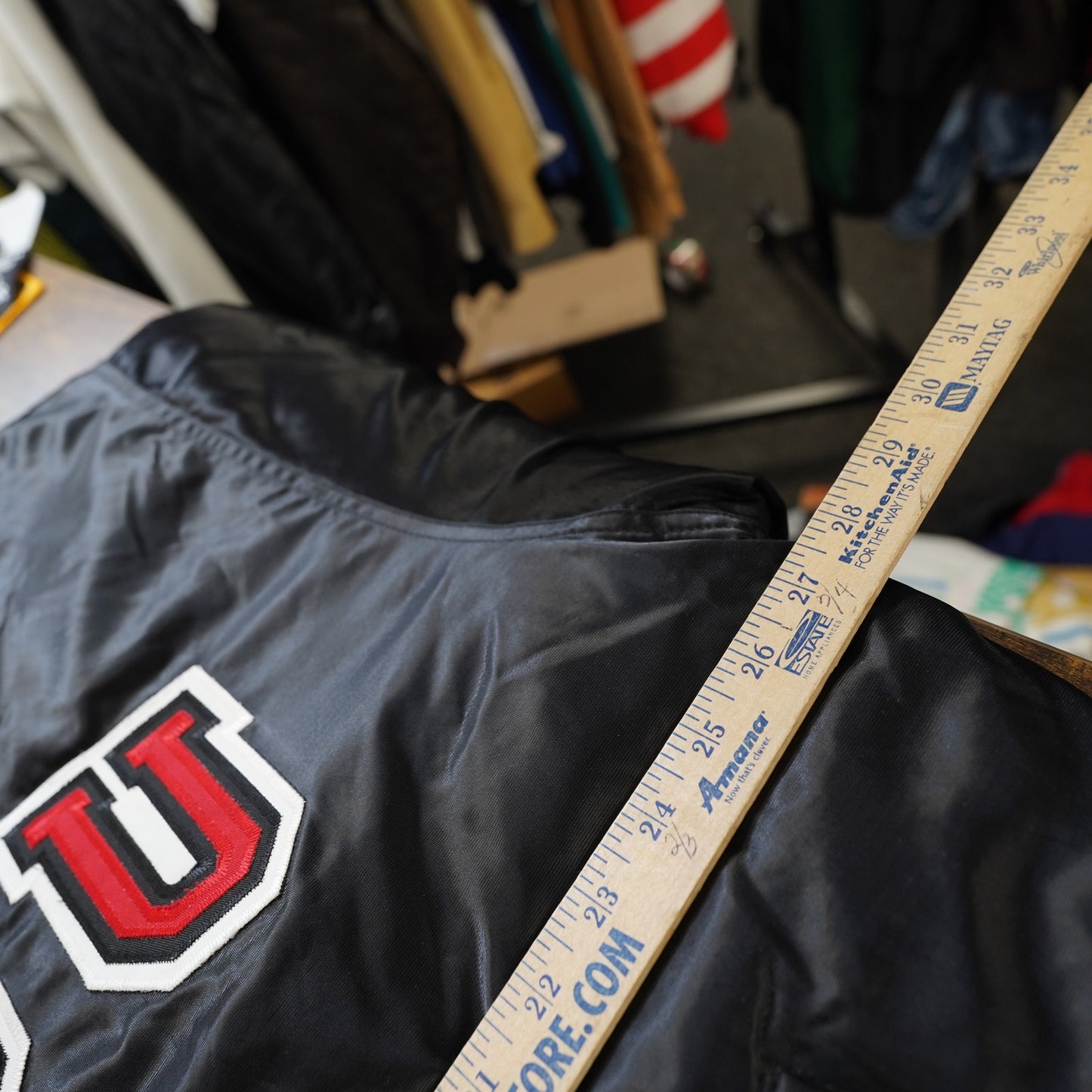 (XL) Vintage Fubu Embroidered Satin Bomber Jacket Men's XL Black Y2K Hip Hop 2000s