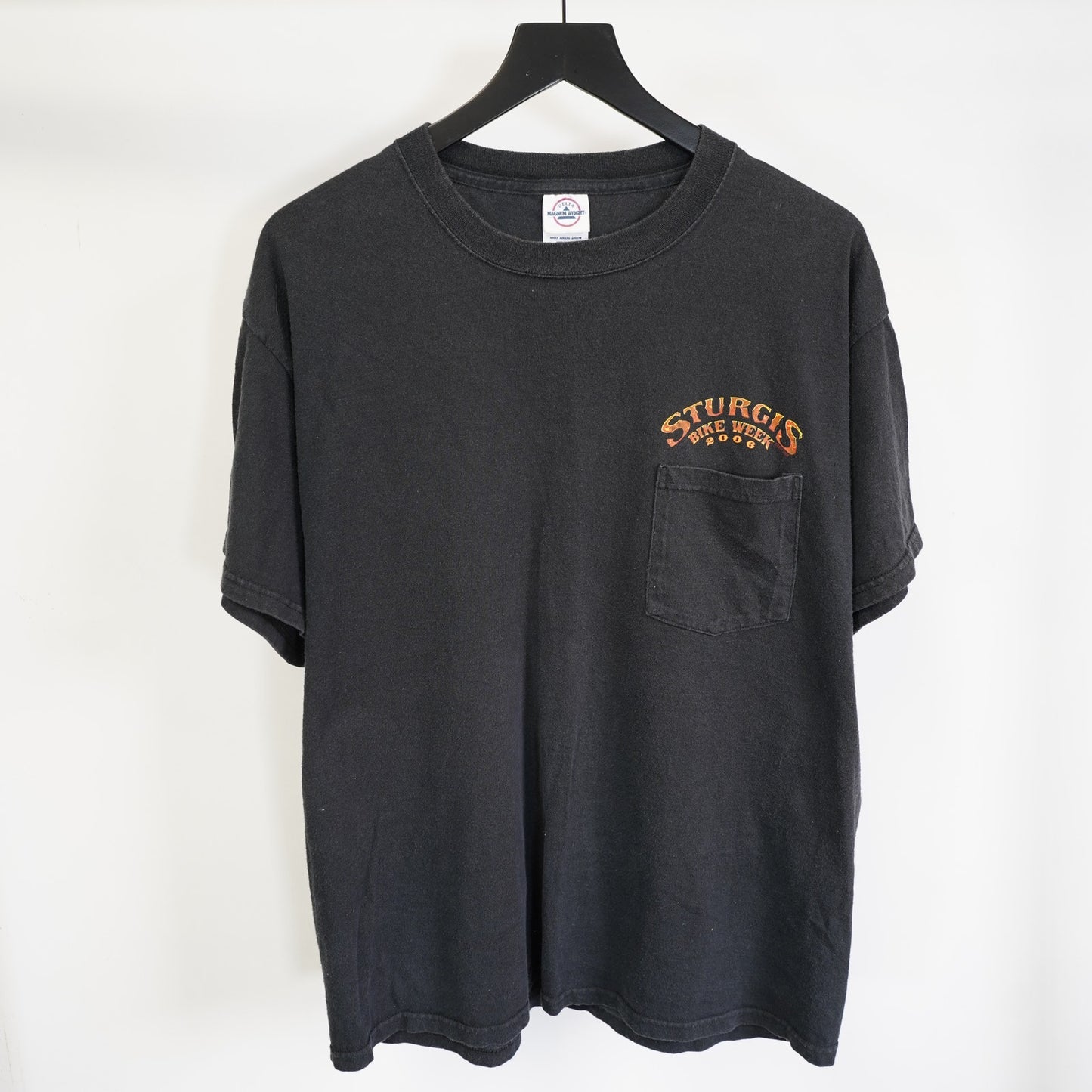 (L) Vintage Sturgis 2006 Biker Rally Motorcycle T-Shirt Men's L Delta Black Skeleton