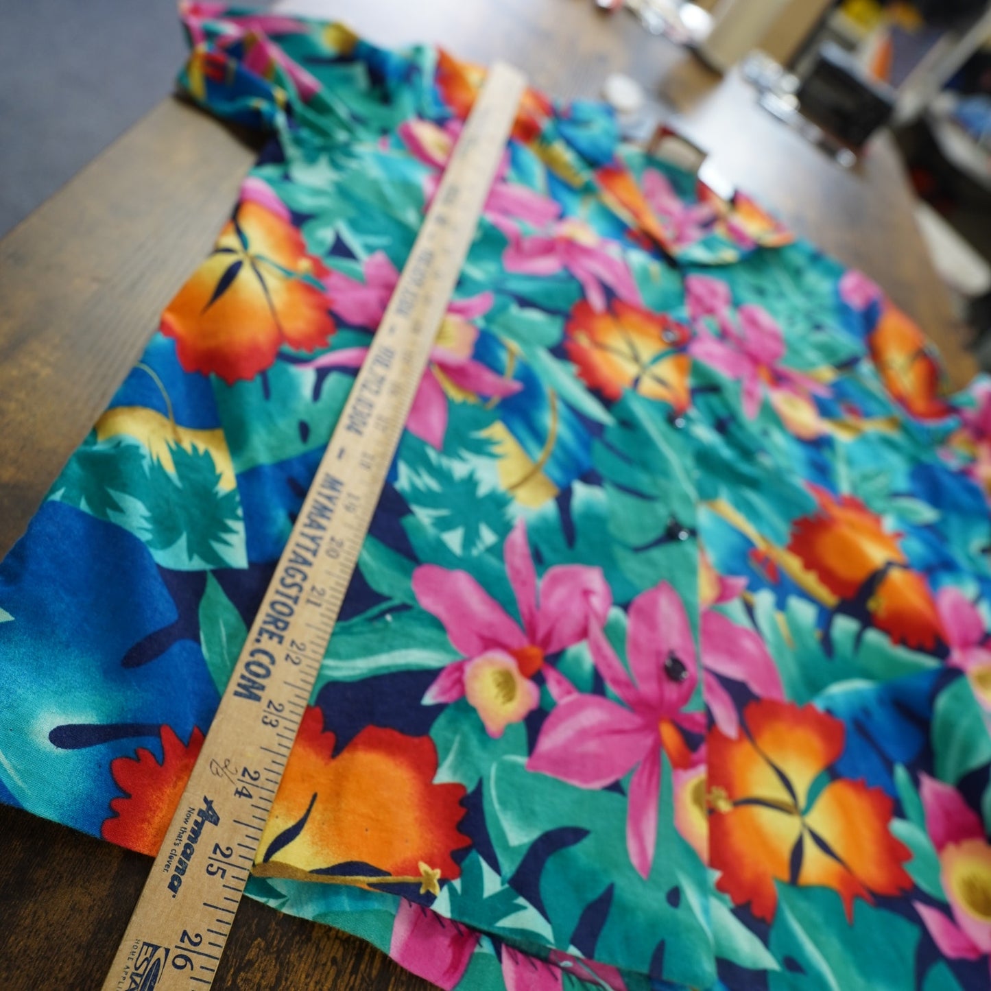(M) Vintage 90s The Hawaiian Original Shirt Men's M Floral Tropical Surf Hibiscus