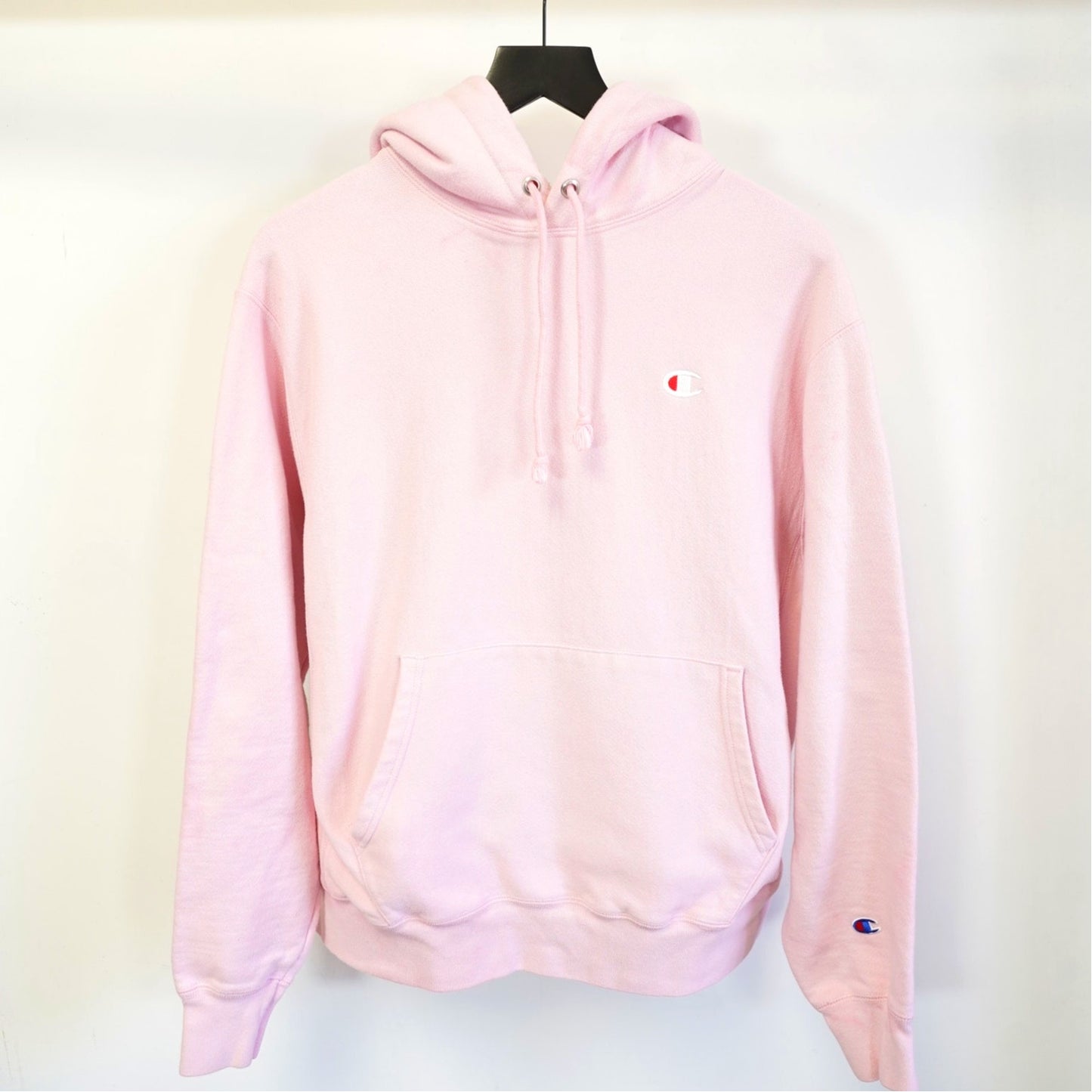 (L) Champion Reverse Weave Pink Hoodie Men's L Essential Minimalist Y2K