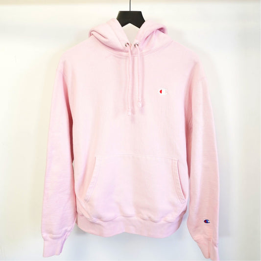 (L) Champion Reverse Weave Pink Hoodie Men's L Essential Minimalist Y2K