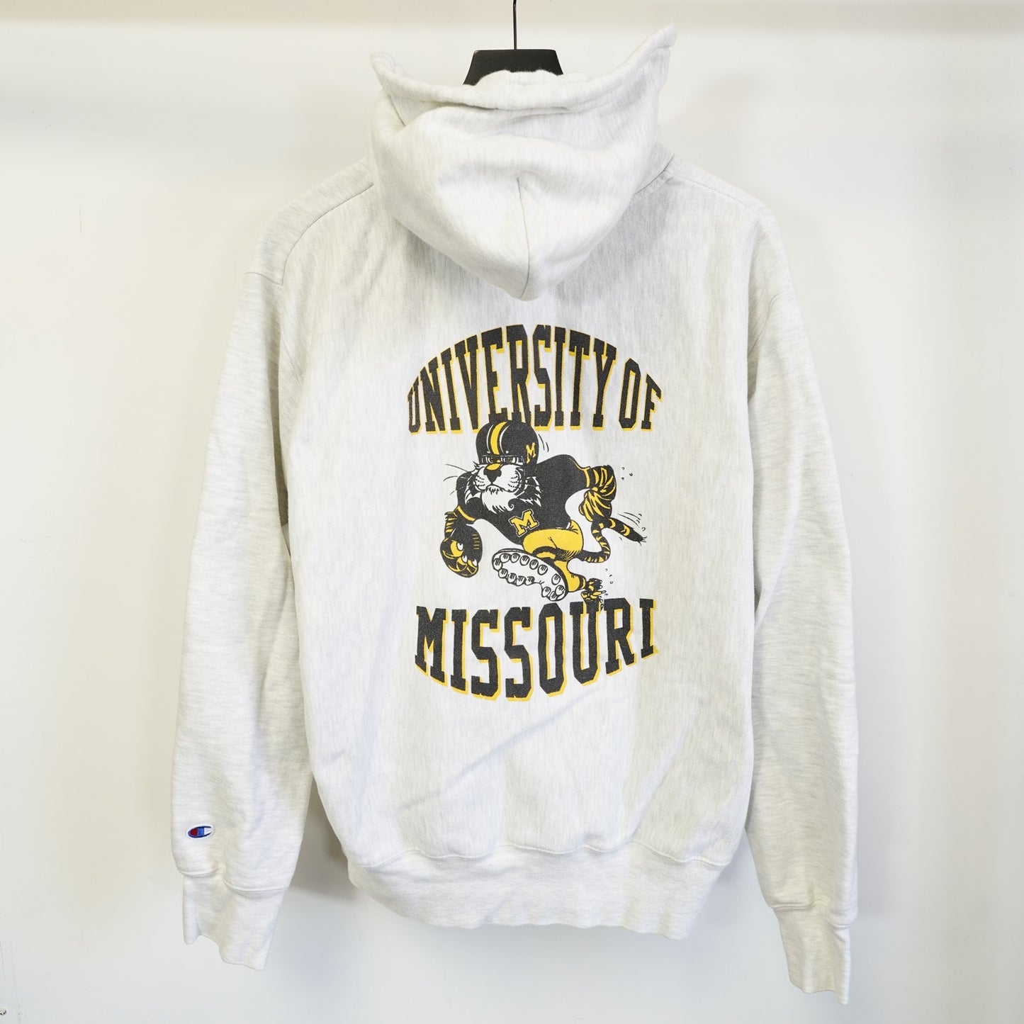 (L) Vintage Missouri Tigers Champion Reverse Weave Full Zip Hoodie Mens L Gray Retro(L)