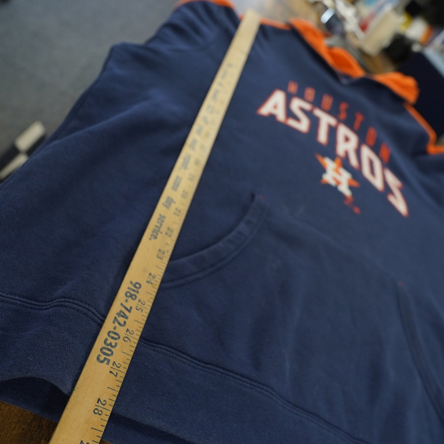 (XXL) Houston Astros Fanatics Two-Tone Hoodie Men's XXL Navy Blue Orange