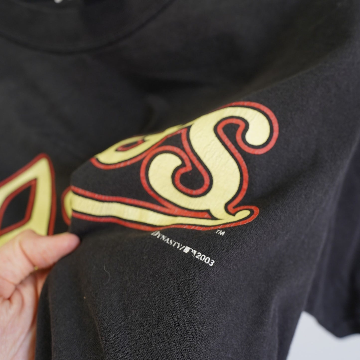(L) Vintage Houston Astros Y2K Baseaball T-Shirt Men's L Black Dynasty 2000s Retro