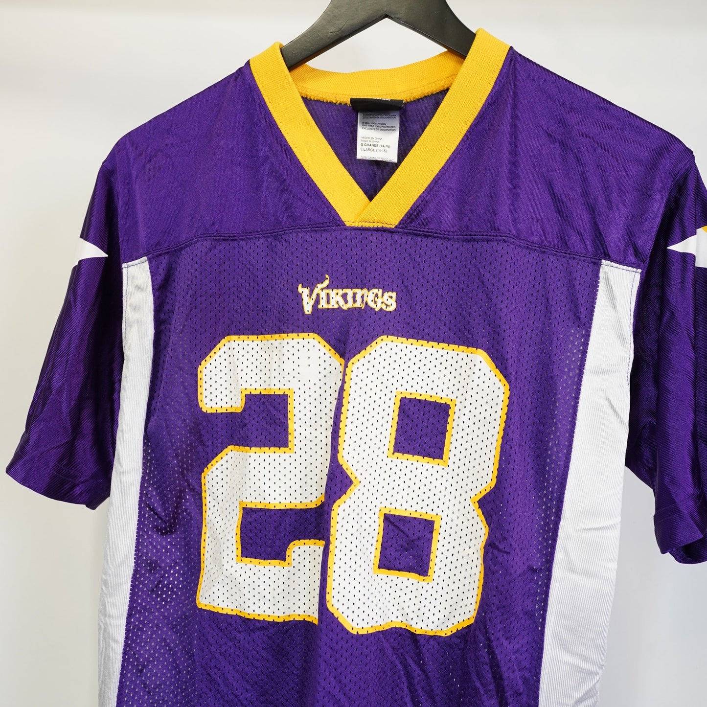 (Youth L) Vintage Reebok Minnesota Vikings Adrian Peterson Jersey Youth L Kids NFL Purple