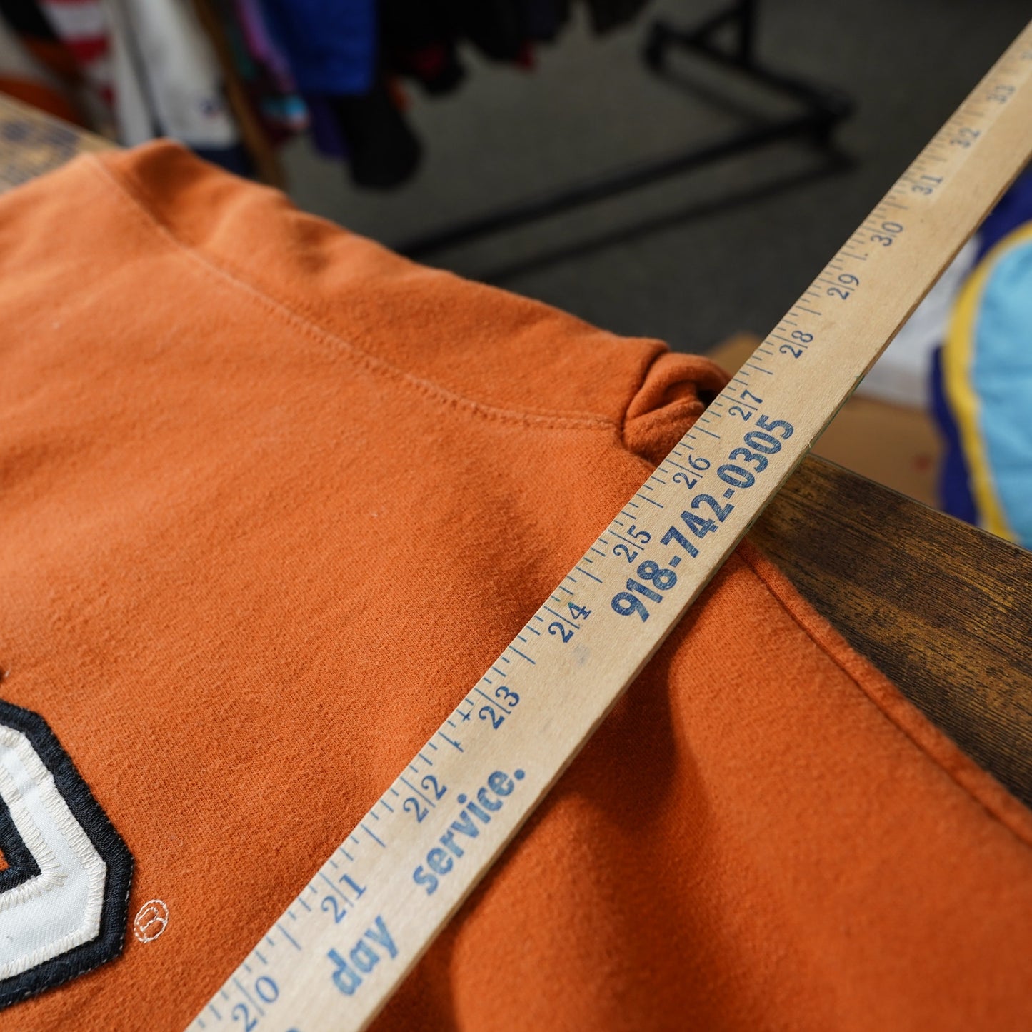 (XXL) Vintage Texas Longhorns Embroidered OVB Hoodie Men's XXL Burnt Orange Sewn