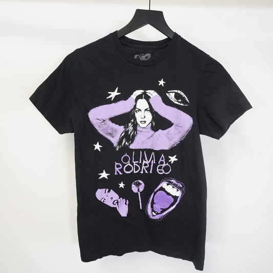 (XS) Olivia Rodrigo Graphic Tour T-Shirt Black Purple Star Band Merch Women's XS