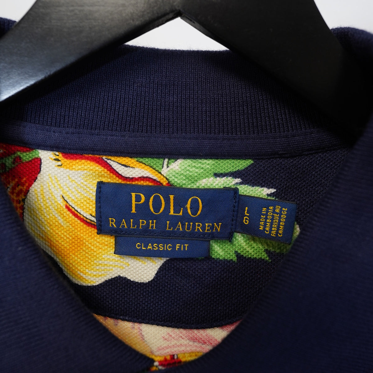 (L) Polo Ralph Lauren Classic Fit Floral Print Polo Shirt Mens L Hibiscus Tropical