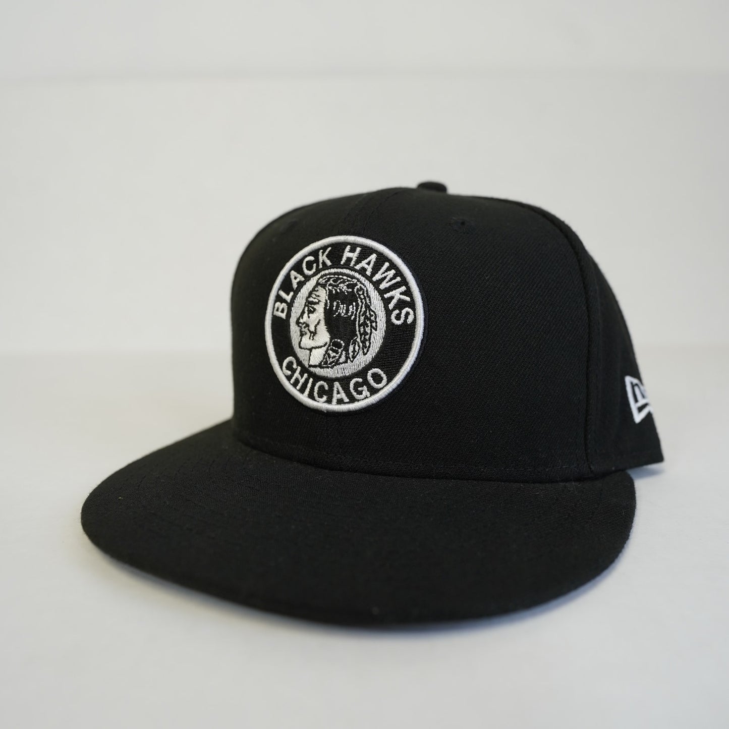 Chicago Blackhawks Vintage Hockey New Era Fitted 7 3/4 Black 59Fifty Hat