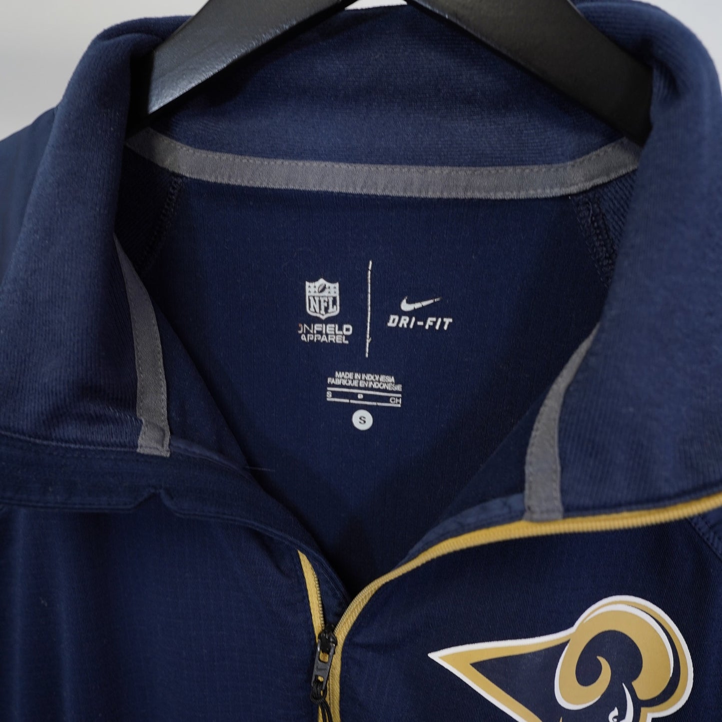 (S) Vintage LA St. Louis Rams Nike Dri-Fit 1/4 Zip Pullover Men's S Navy Jacket