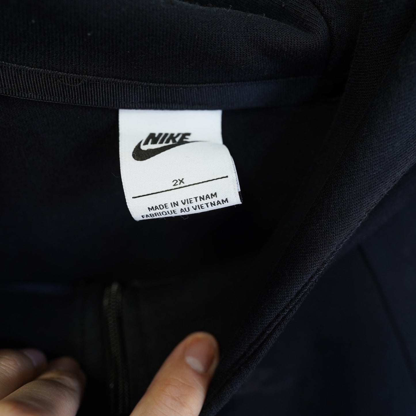 (XXL) Nike Tech Fleece Windrunner Full Zip Black Hoodie Men's 2XL Sportswear