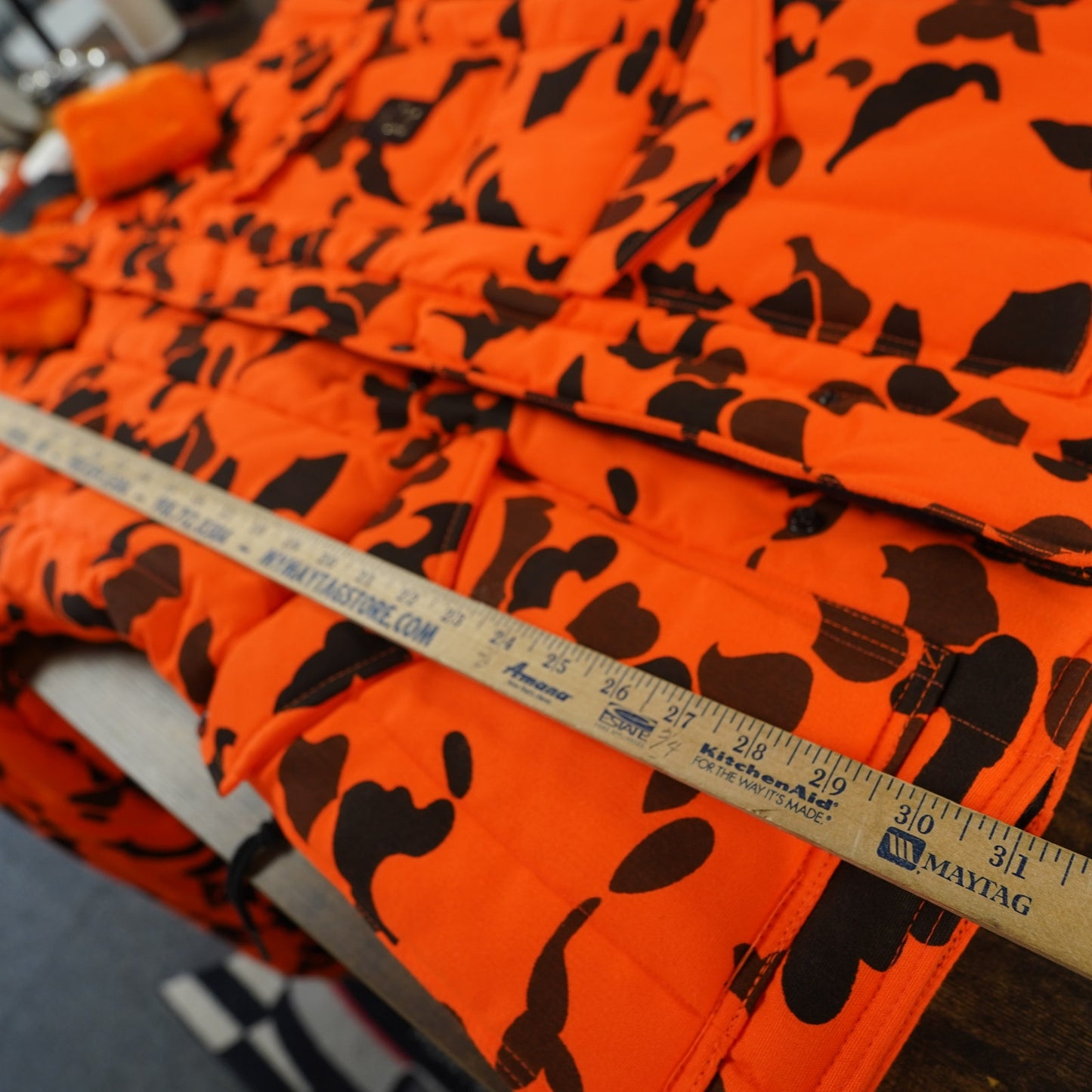 (M) True Vintage Duck Camouflage RefrigiWear Hunting Field Jacket Orange