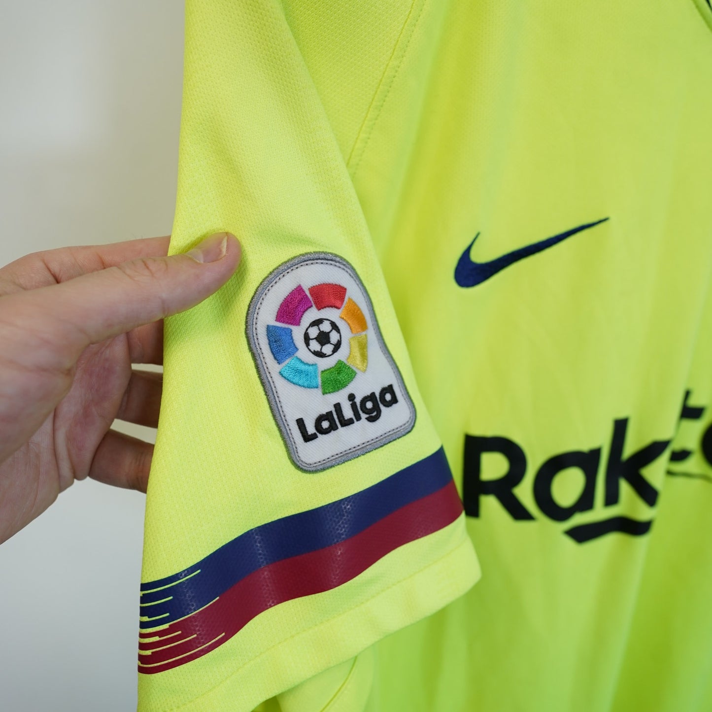 (XL) Nike FC Barcelona Official 2018-19 Away Soccer Football Jersey Men’s XL Neon