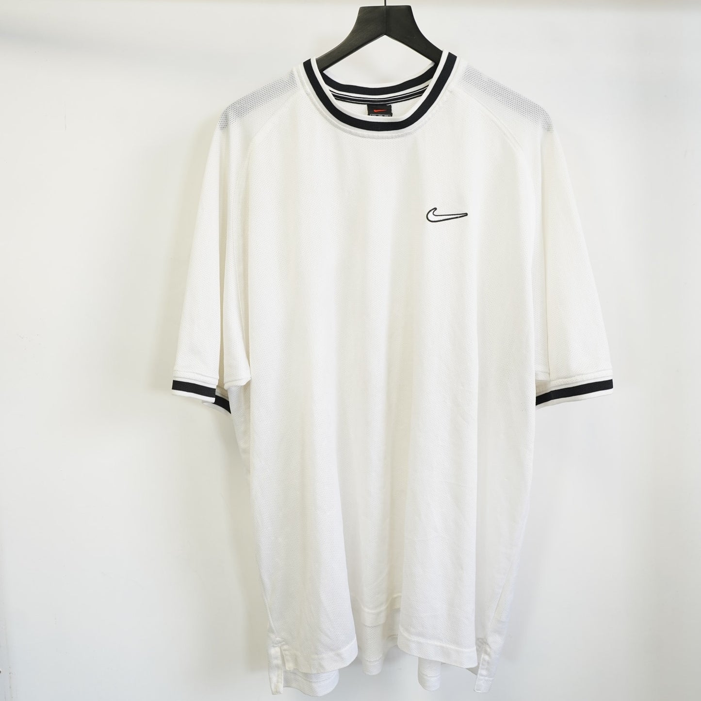 (XXL) Vintage 2000s Nike Mesh Soccer Jersey Men's XXL White Retro Streetwear Y2K