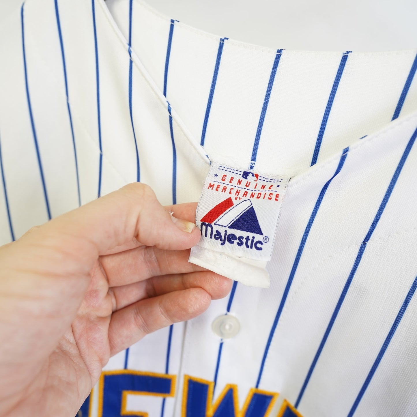 (XXL) Vintage Milwaukee Brewers Majestic Sewn Pinstripe J.J. Hardy Jersey Men's XXL