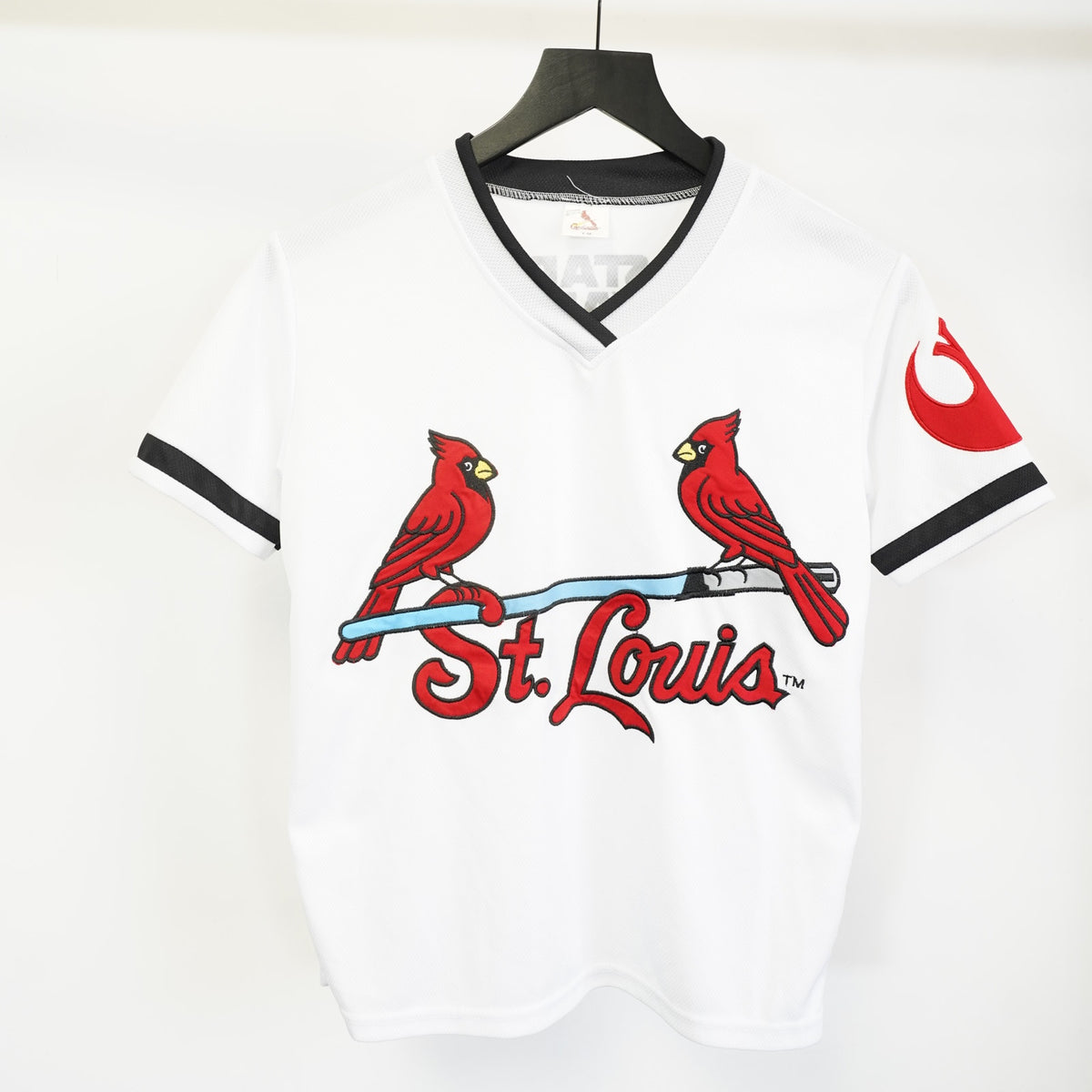 (Boys M) Vintage St. Louis Cardinals Star Wars Baseball Jersey Boys M Youth White Sewn