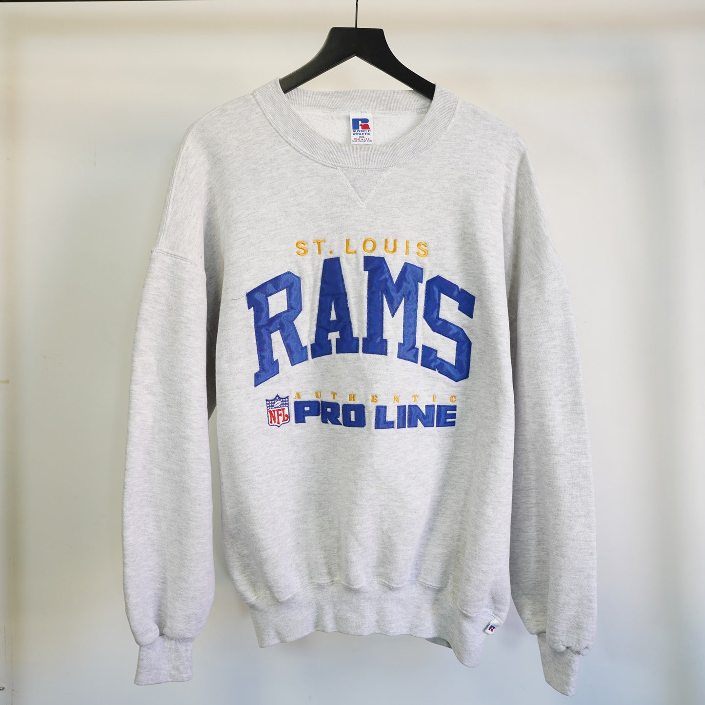 (XXL) Vintage St. Louis Rams Nfl Pro Line Sweatshirt Men's XXL Gray Sewn Russell Ath
