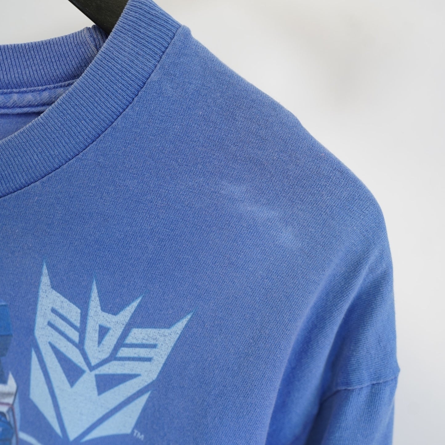 (L) Vintage Transformers 2007 Optimus Prime T-Shirt Men's L Blue Y2K Retro