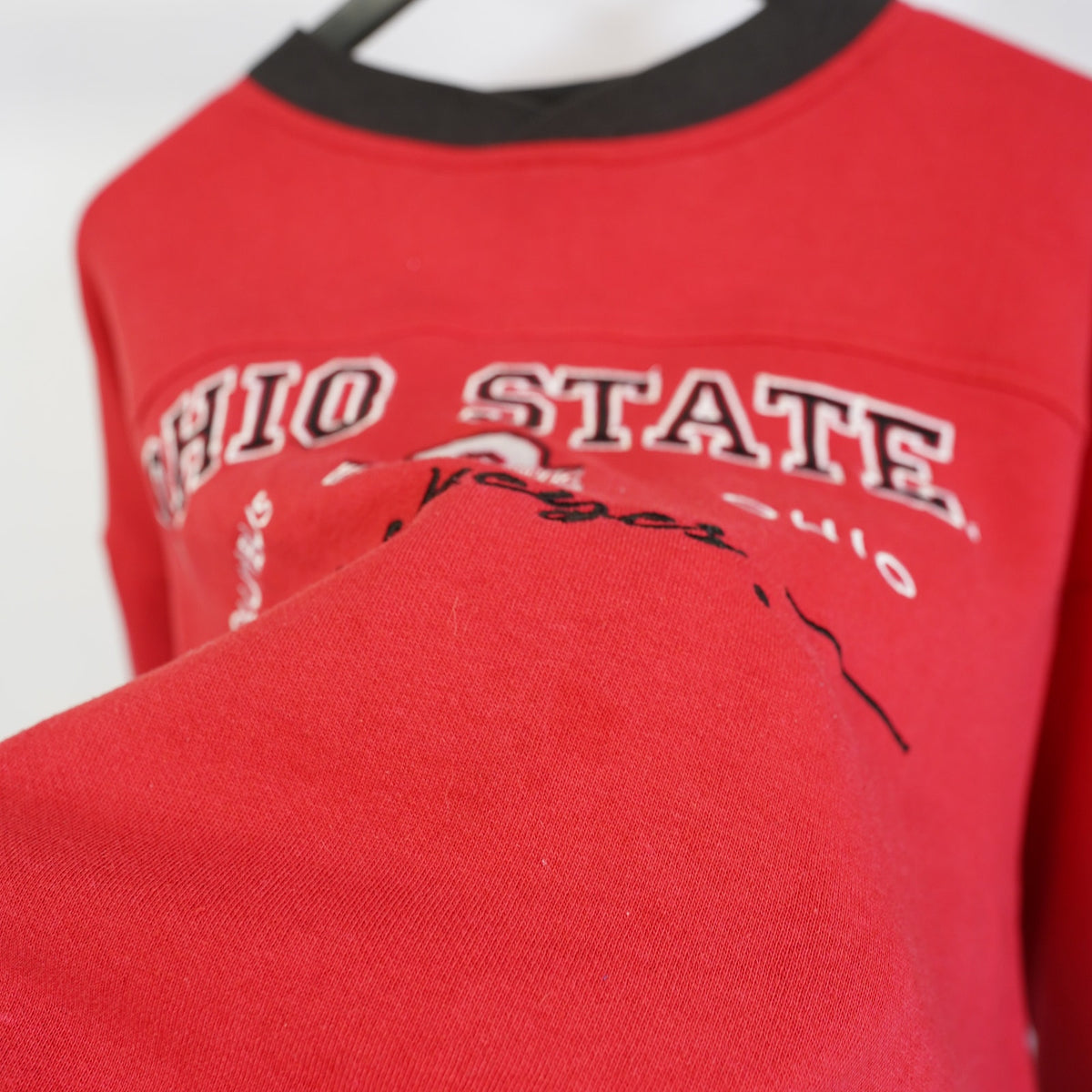 (XL) Vintage Ohio State Buckeyes Embroidered  Lee Sport 90s Sweatshirt Men's XL Red