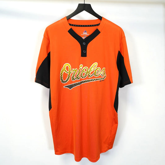 (L) Vintage Baltimore Orioles Majestic Cool Base Baseball Jersey Men's L Orange