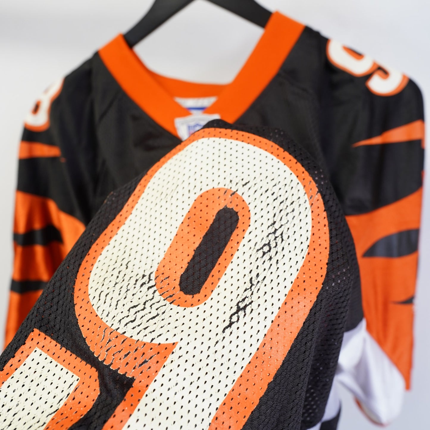 (L) Vtg Cincinnati Bengals Reebok David Pollack Football Jersey Men's L NFL Black