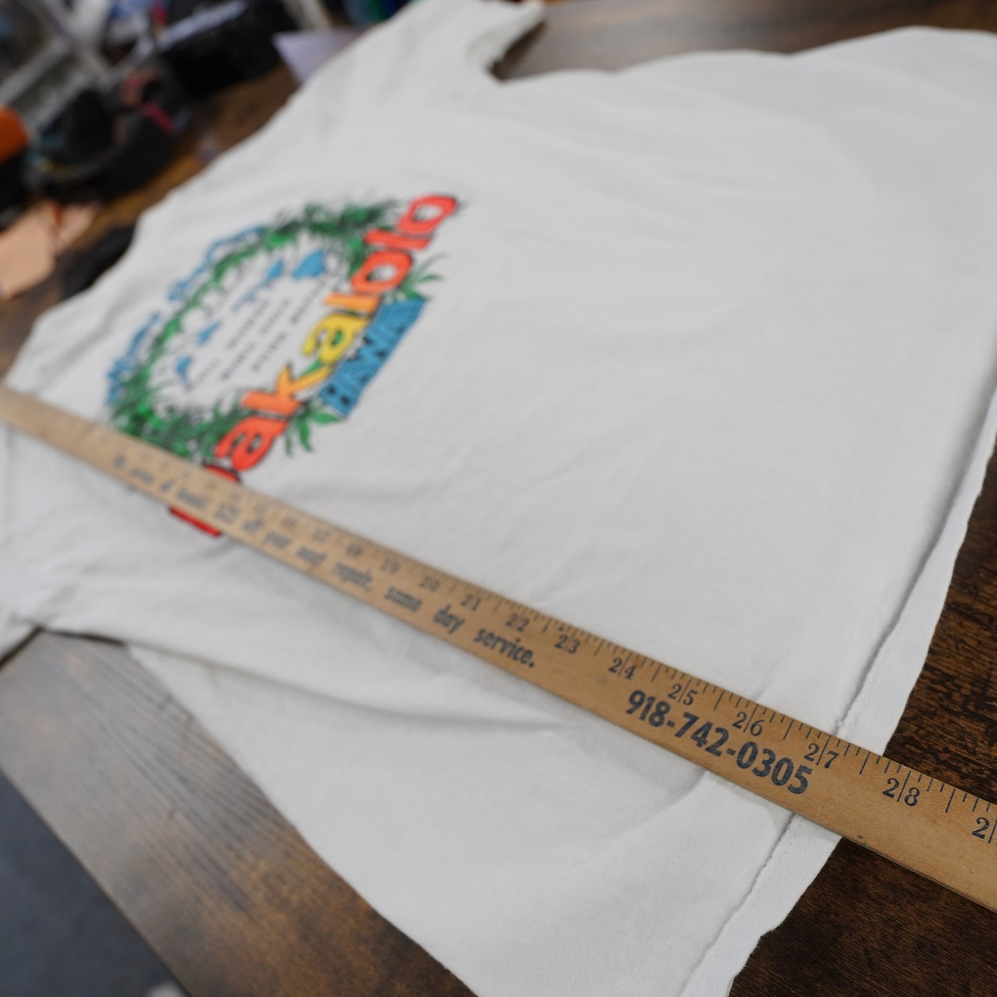 (L) Vintage Pakalolo Hawaiian Weed Cannabis Hemp Marijuana T-Shirt Mens L White Drug