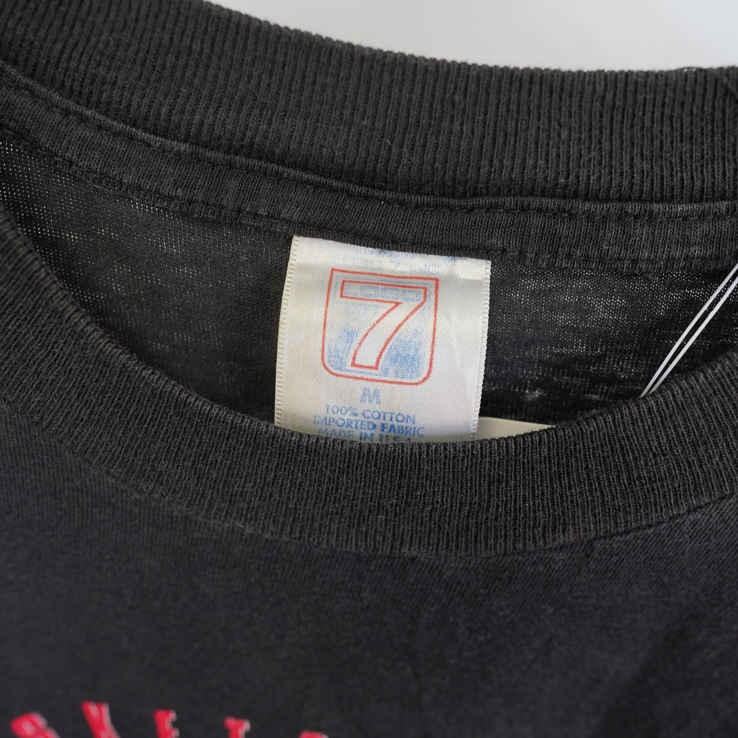(M) Vintage Chicago Bulls Logo 7 1996 World Champs T-Shirt Men's M Black