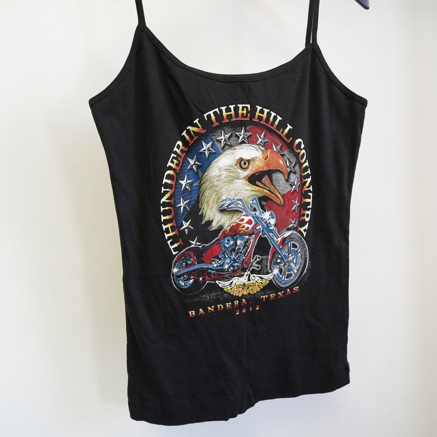 (Women's XL) Vintage Bandera Texas Biker Rally Tank Top Women's XL Y2K 2000s Motorcycle