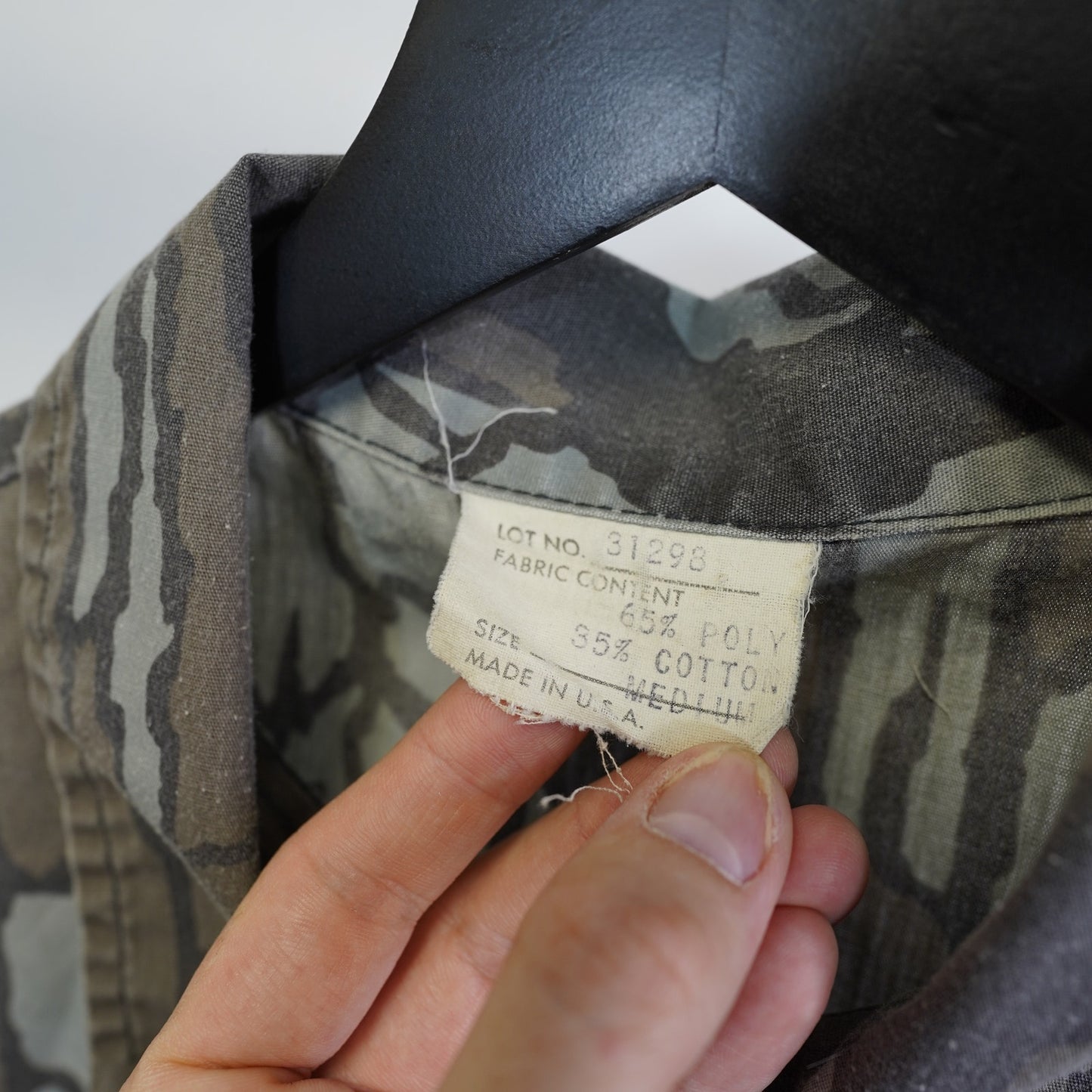 (M) Vintage Trebark Camo Hunting Jacket Lightweight Shirt Coat Men's M 80s Shooting