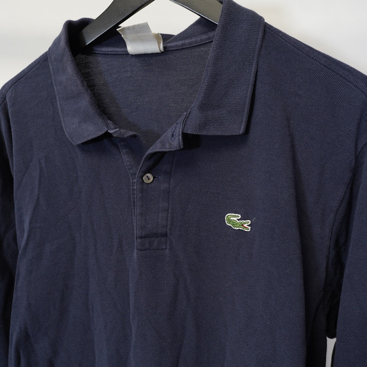 (XXL) Vintage Lacoste Long Sleeve Polo Shirt Men's 2XL Navy Blue Preppy