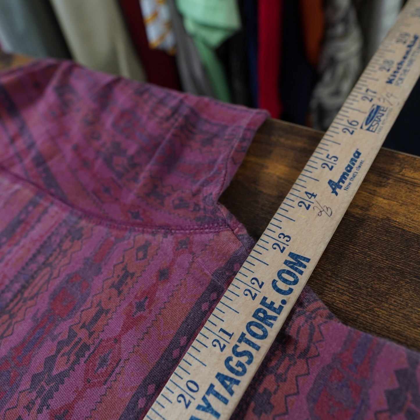 (L) Vintage 90s Striped Surf Longsleeve T-Shirt Union Bay Geometric Mens L Red Retro