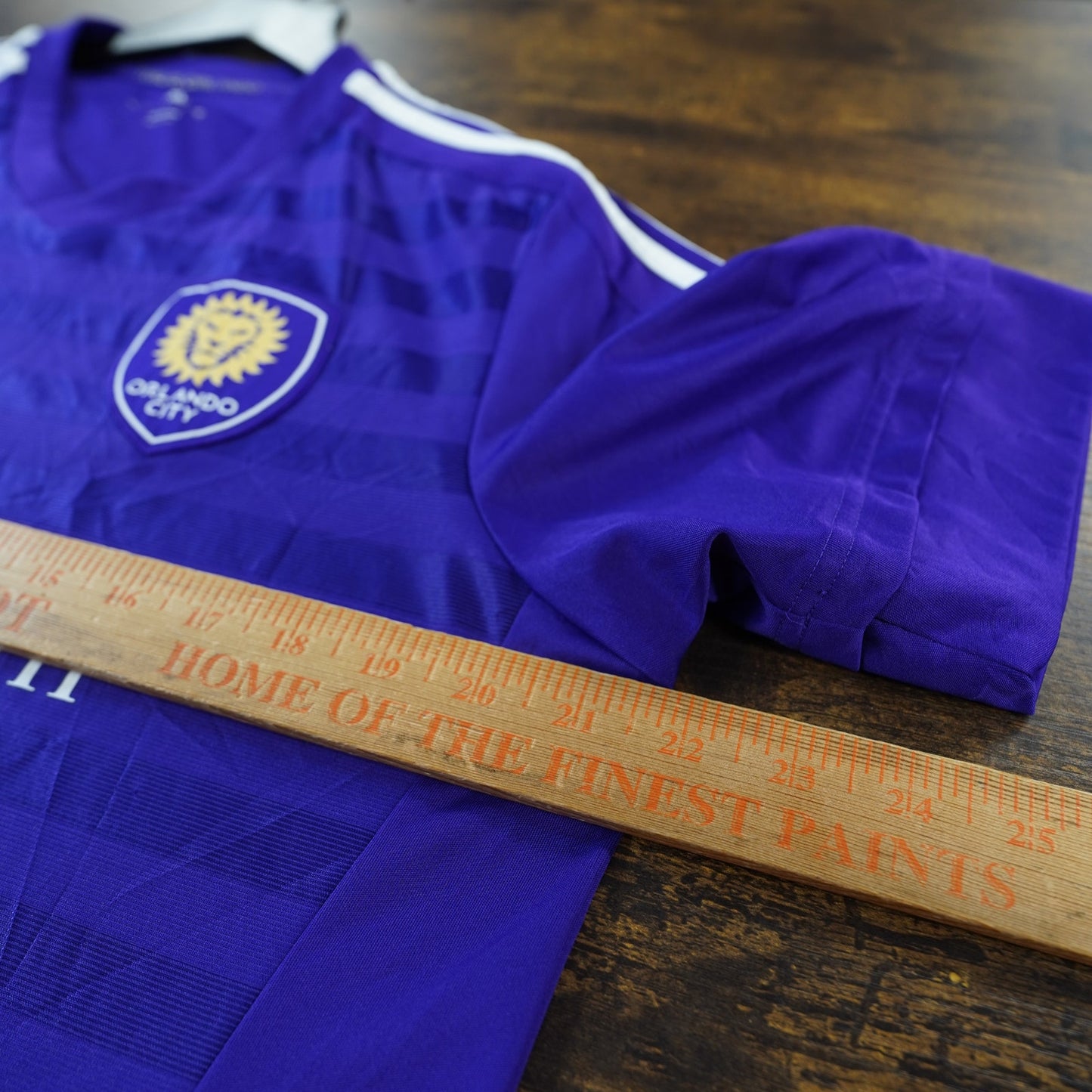 (L) Adidas Orlando City SC 2015-2016 Home Soccer Jersey Men's L Purple Futbol MLS