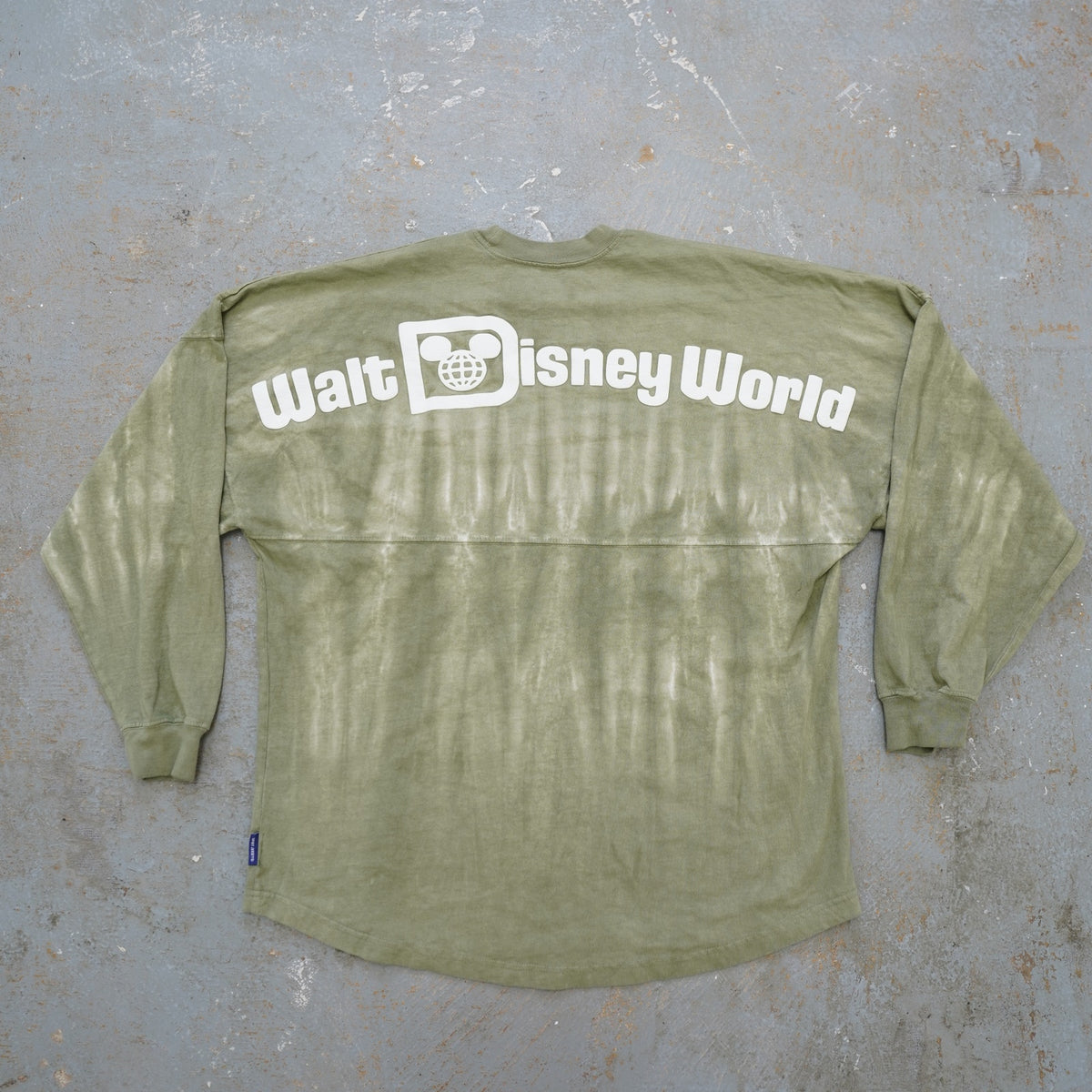 (L) Walt Disney World Parks Spirit Jersey Long Sleeve Green Tie Dye Size Large