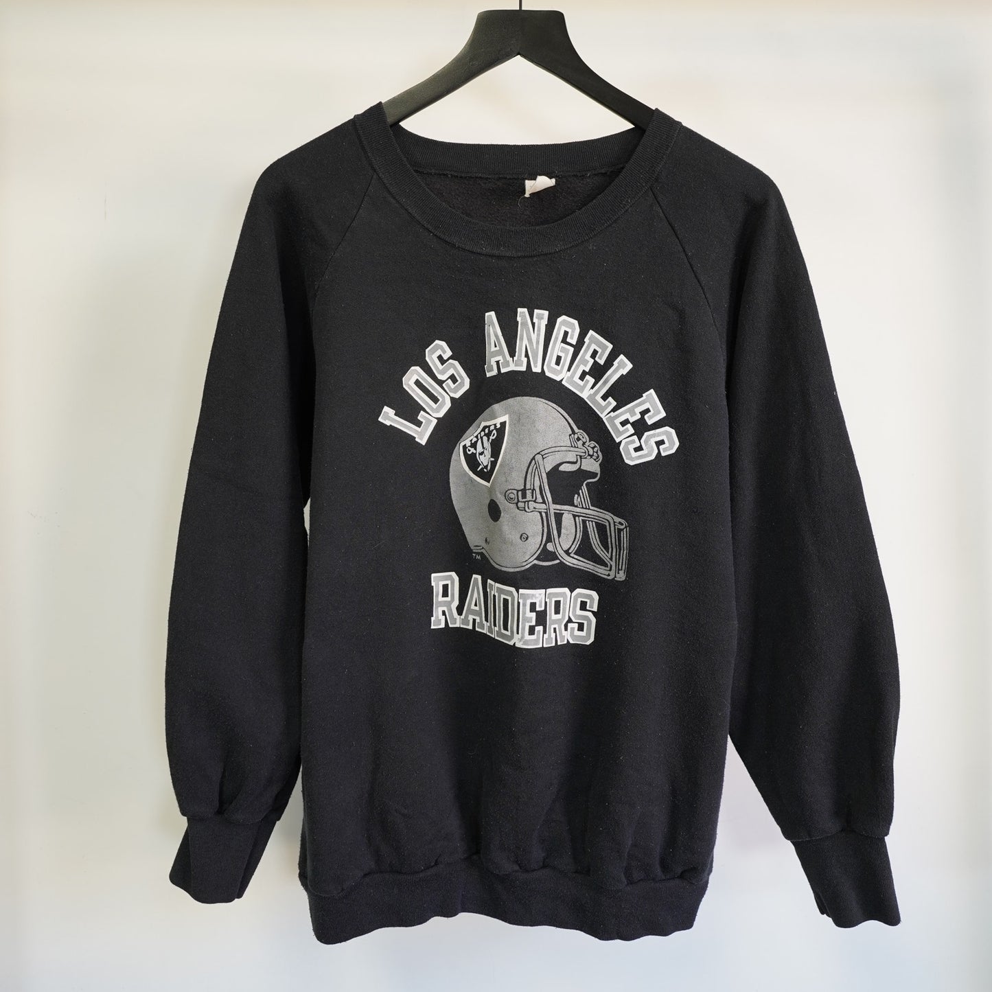 (L) Vintage Los Angeles LA Raiders Crewneck Sweatshirt Men's L 90s Black Retro