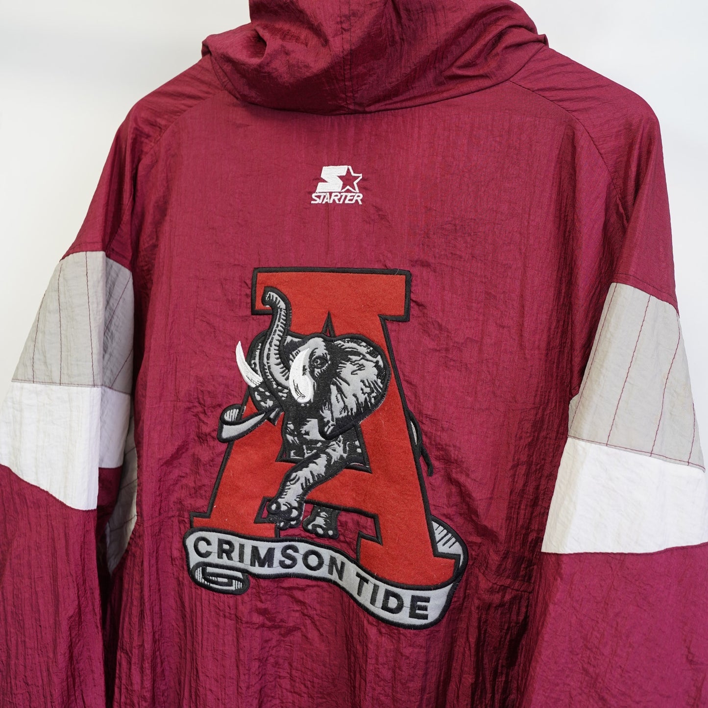 (XL) Vintage Alabama Crimson Tide Starter Embroidered Windbreaker Men's XL Red 90s