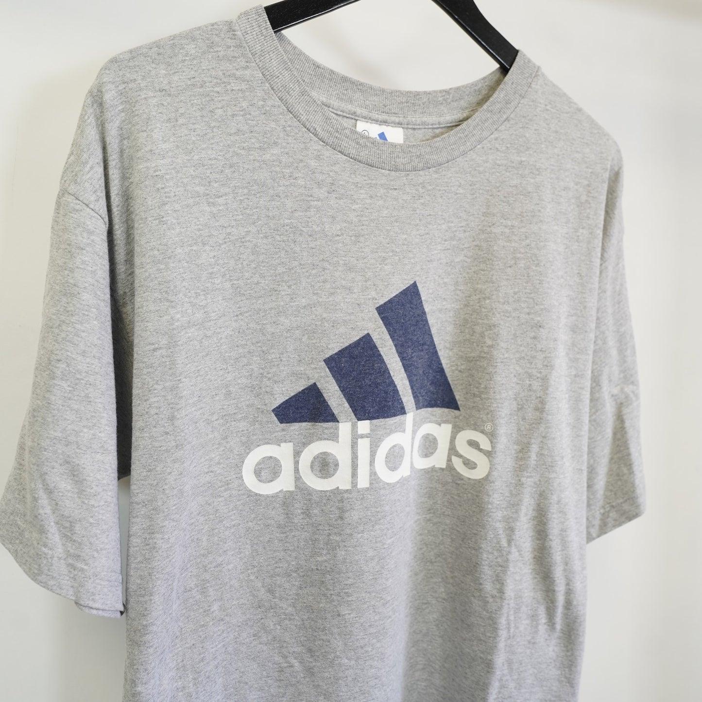 (L) Vintage Adidas Sportswear Y2K Big Logo T-Shirt Men's L Gray 2000s Essential