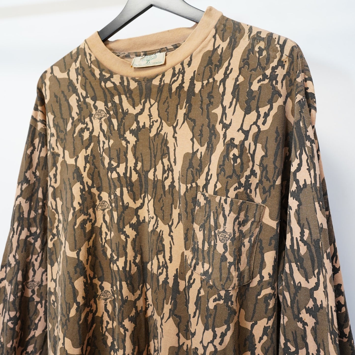 (XXL) Vintage Mossy Oak Bottomland Long Sleeve Camo T-Shirt Men's XXL 80s-90s Hunting