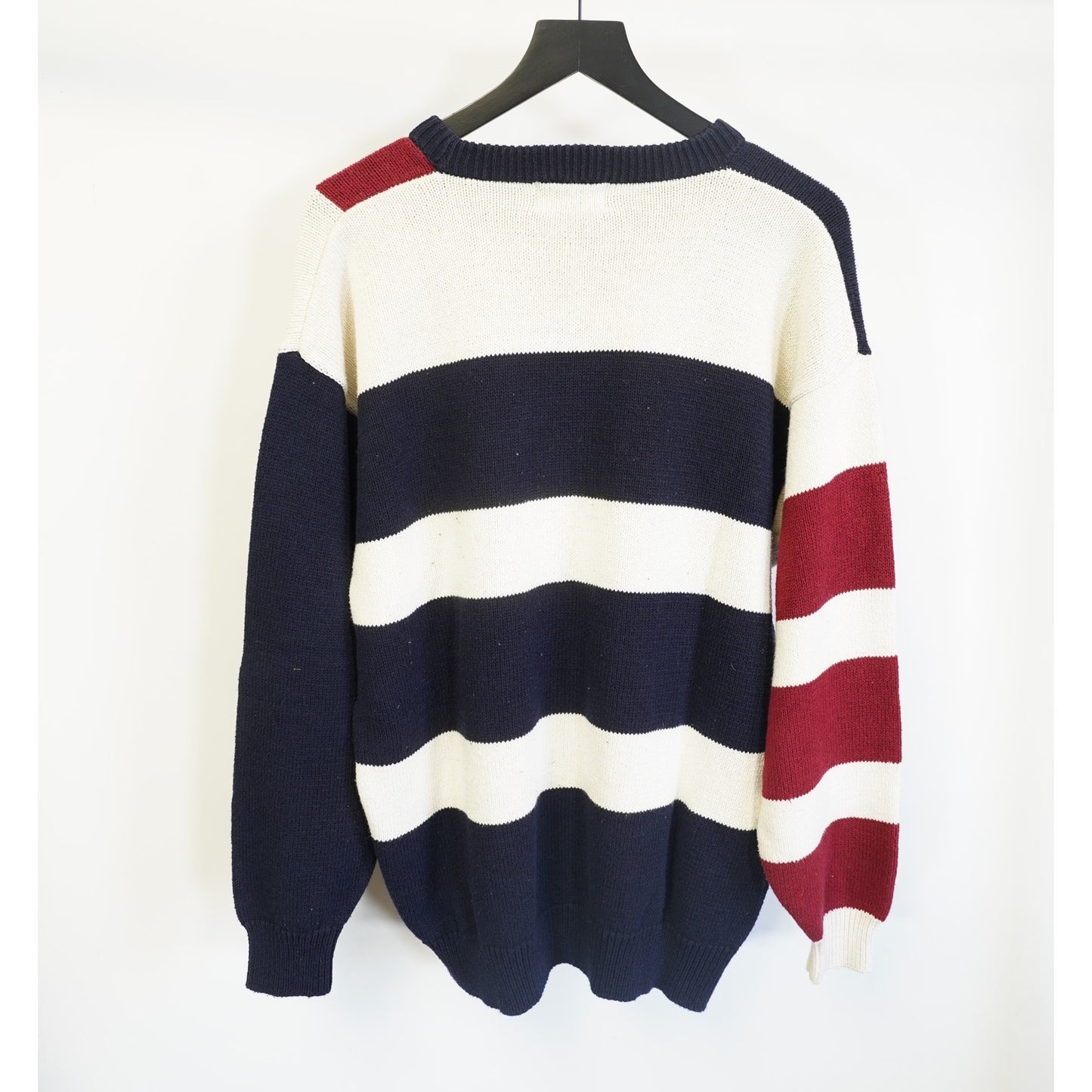 (L) Vintage 90s Cotton Traders Stars & Stripes American Flag Knit Sweater Men's L