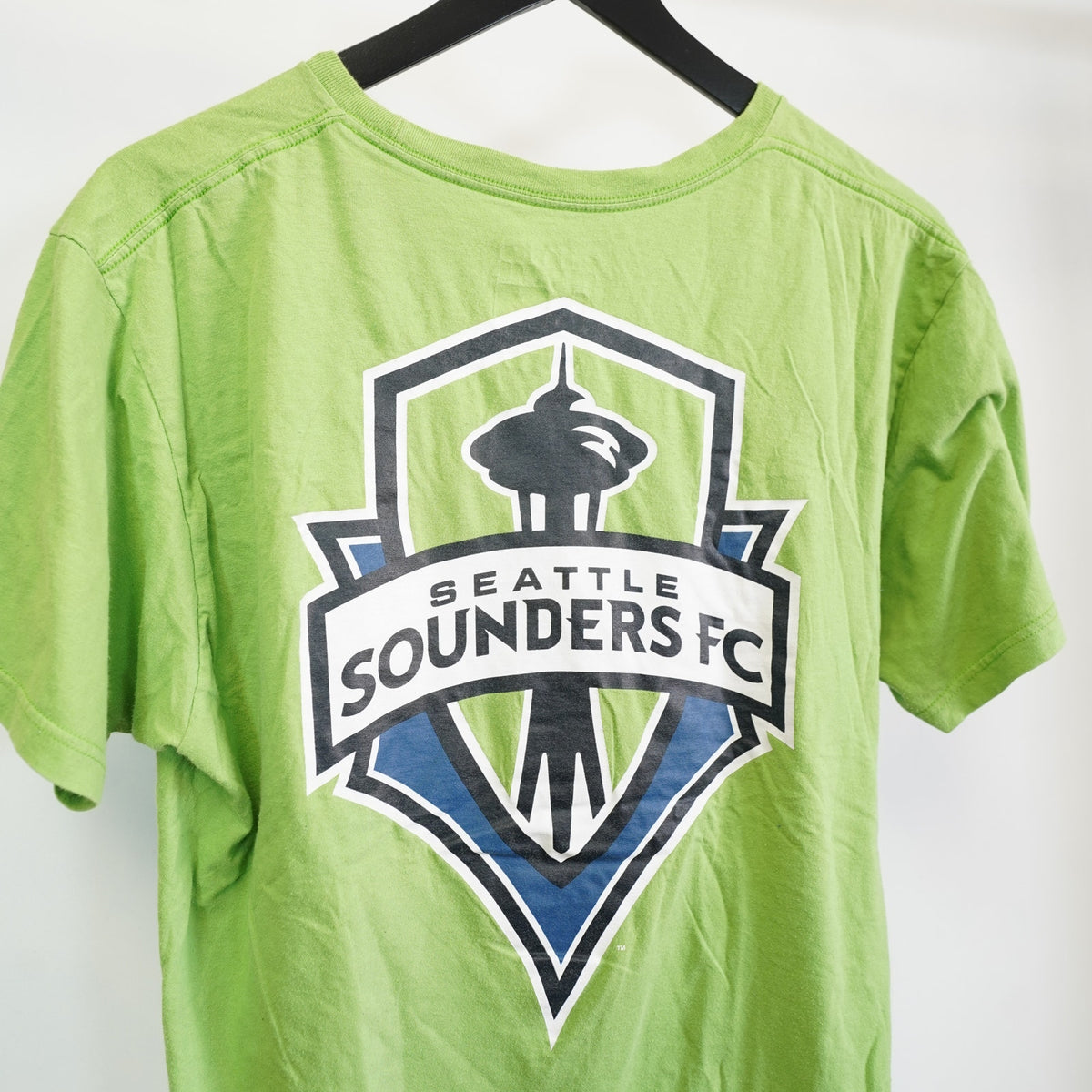 (L) Adidas Seattle Sounders MLS Soccer T-Shirt Men's L Lime Green Futbol