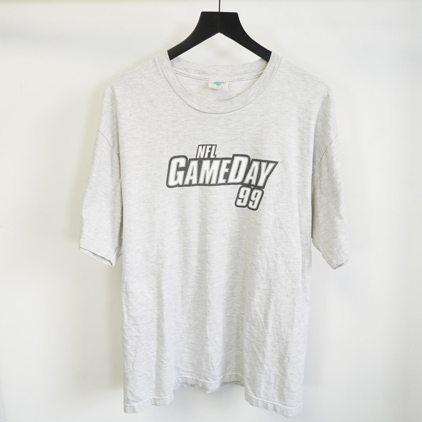 (L) Vintage NFL GameDay 99 Video Game Promo T-Shirt Men's L Gray 90s PlayStation