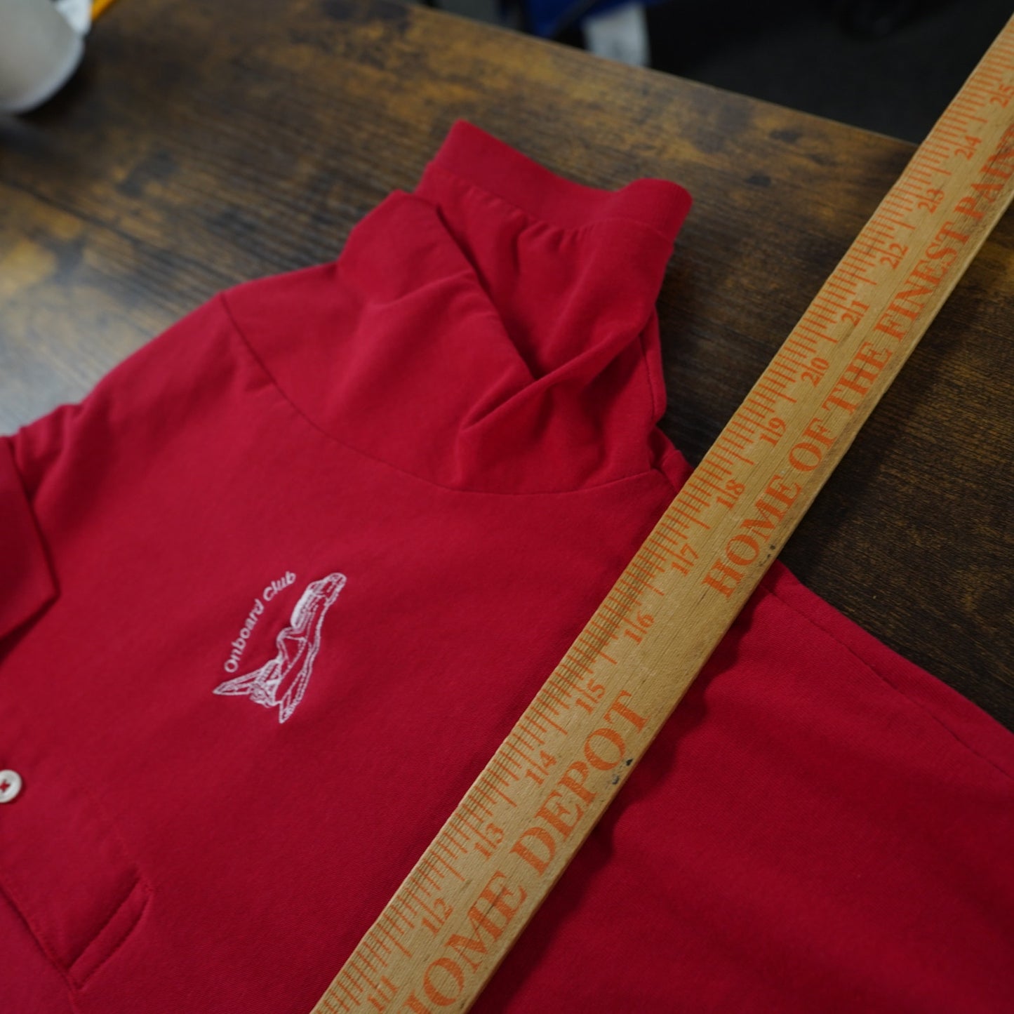 (S) Vintage 1980s Nasa Onboard Club Space Shuttle Embroidered Polo Shirt Men's S Red