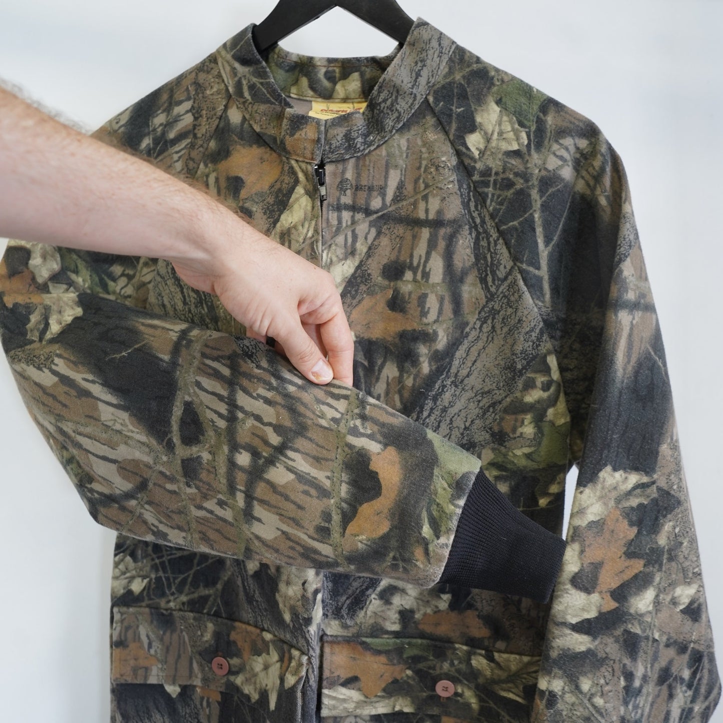 (M) Vintage ScentLok Mossy Oak Bottom Land Hunting Camo Field Coat Jacket Men’s M