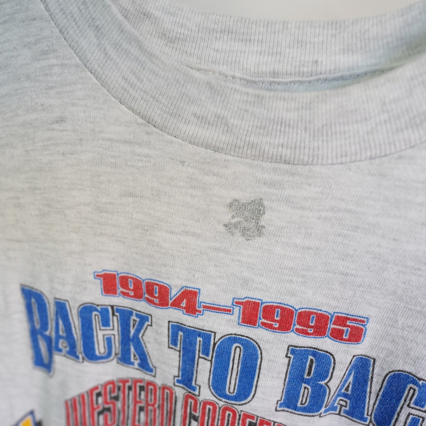 (M) Vintage Houston Rockets 1995 NBA Champions Single Stitch T-Shirt Men's M Gray